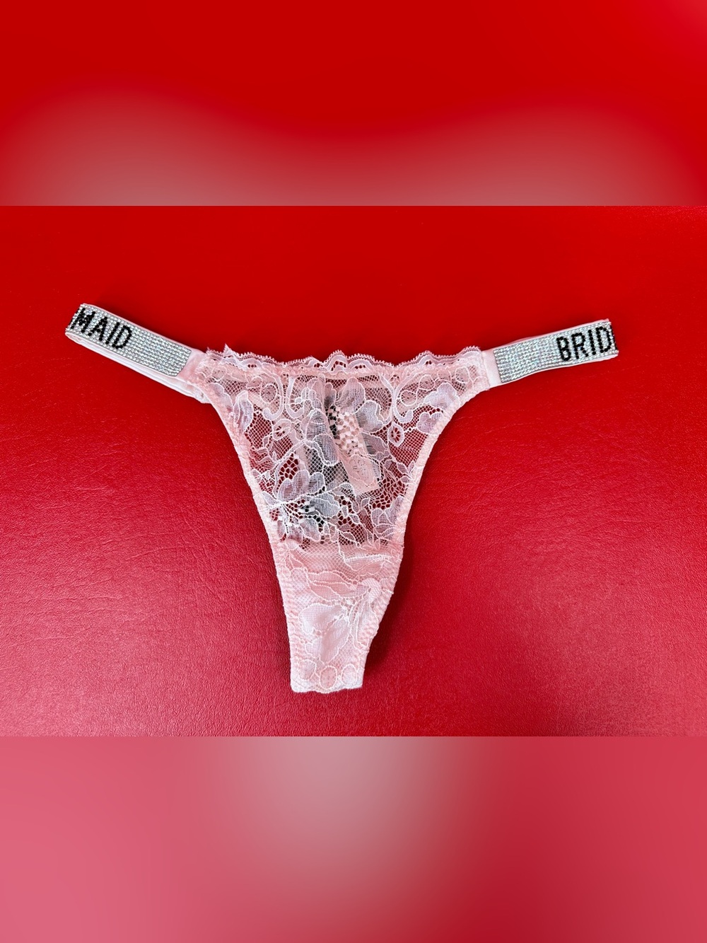 Victoria’s Secret Jeweled Bridesmaid Pink Lace Panty Size S/P Brand New W/Tags